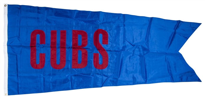 2015 Chicago Cubs “CUBS” Blue Flag Flown on Wrigley Field Scoreboard 